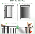 Thickened Outdoor Dog Fence, 40" H, 16 Panels for Yard & Camping