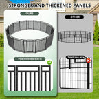 Thickened Outdoor Dog Fence, 40" H, 16 Panels for Yard & Camping