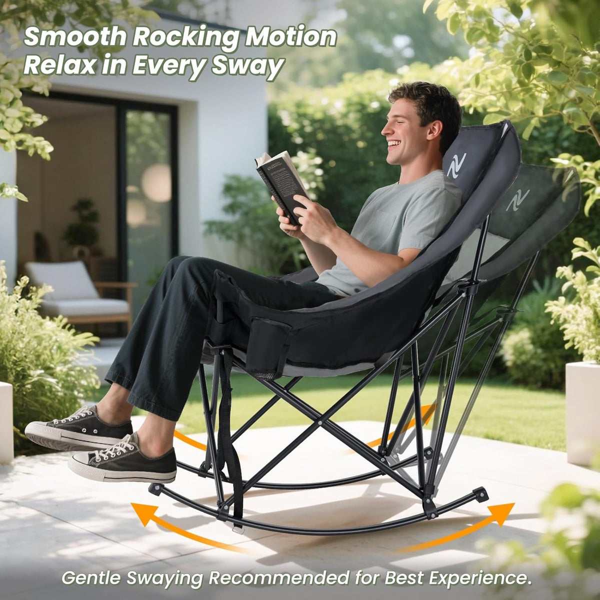 Oversized Portable Rocking Camp Chair | 400lbs Capacity