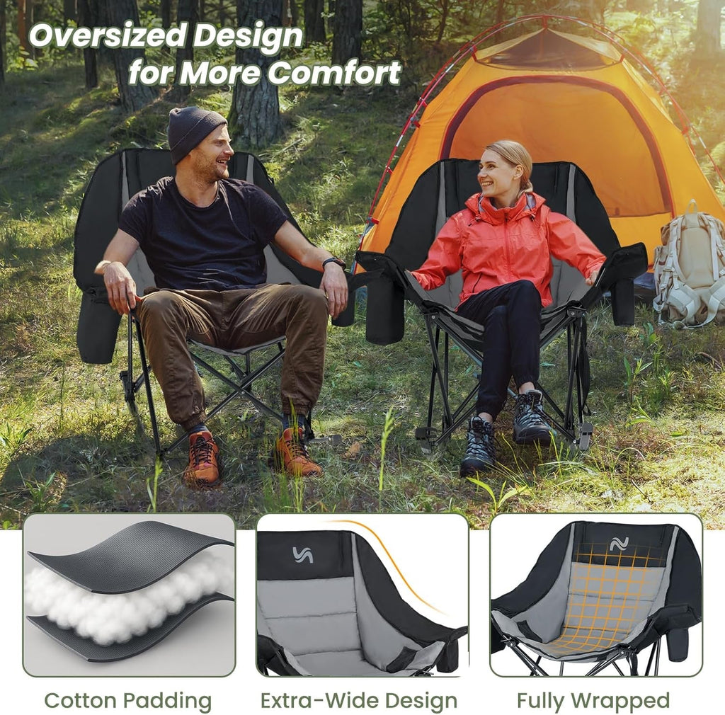 Oversized Portable Rocking Camp Chair | 400lbs Capacity